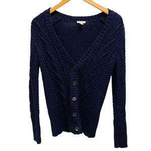 GAP Vintage Chunky Knit Grandpa Cardigan Wool Blend